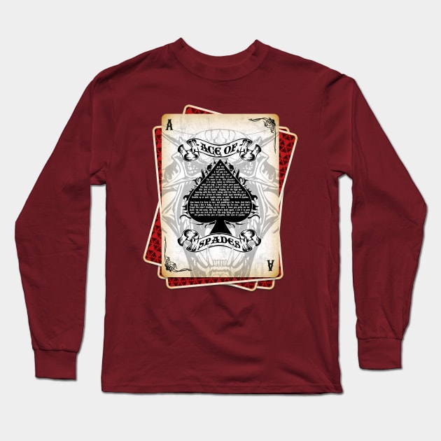 The Ace of Spades - Cards Long Sleeve T-Shirt by HappyLlama